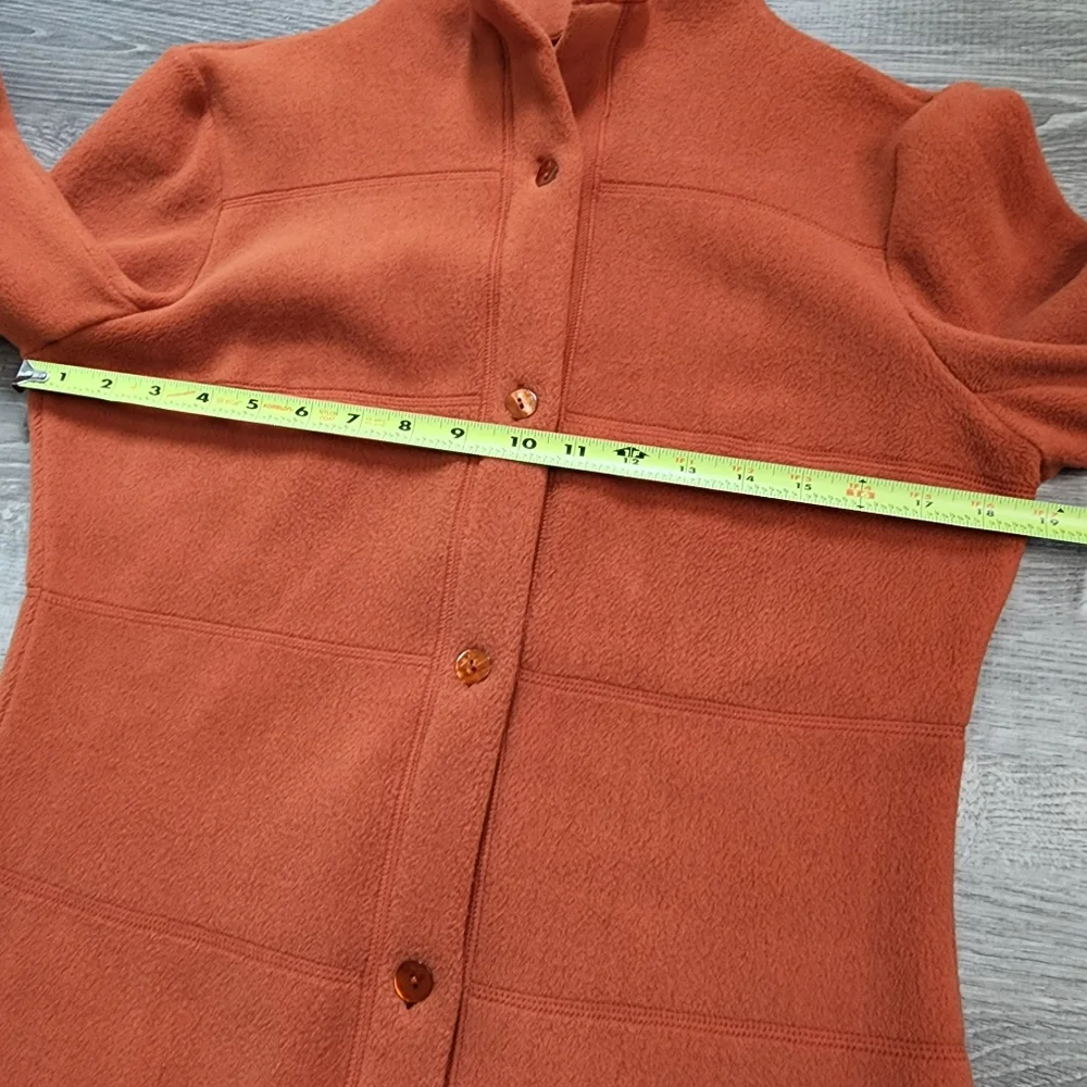 RONEN CHEN Orange Fleece Button Down Jacket Medium